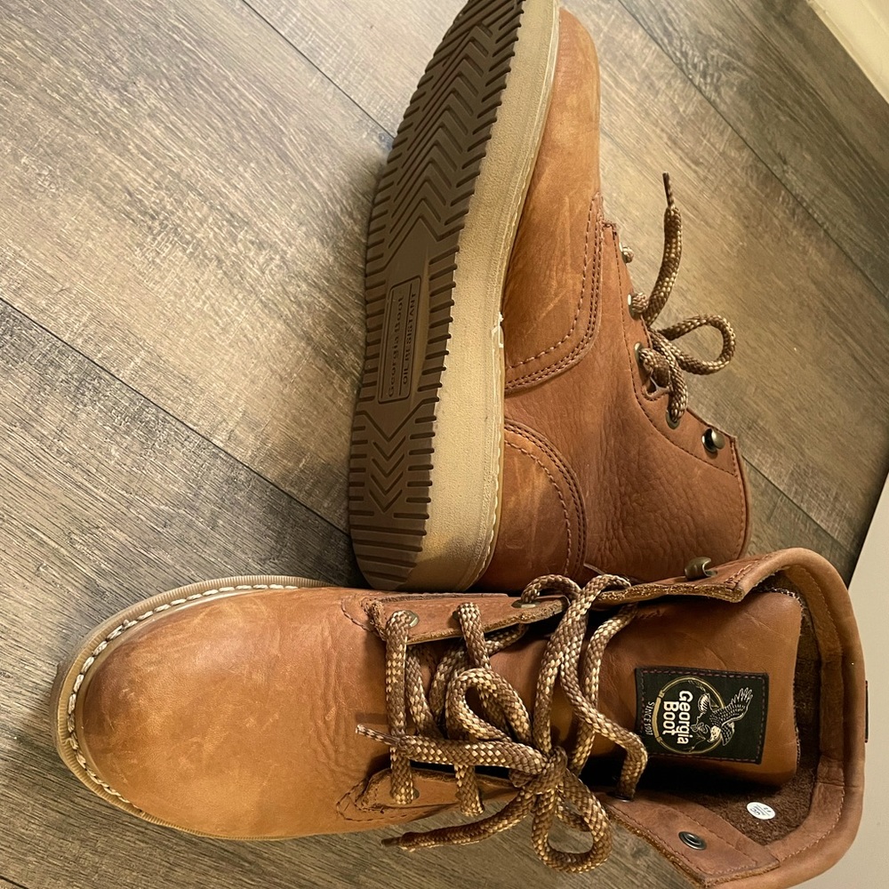 Georgia Boots Mens Steel Toe Rarely worn #boots #leather #steeltoe #likenew